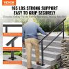 VEVOR Outdoor Handrail 165LBS Load Handrail Outdoor Stairs Aluminum Stair Handrail 60 x 35" Outdoor Stair Railing Transitional Range from 0 to 30�� St