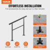 VEVOR Outdoor Handrail 165LBS Load Handrail Outdoor Stairs Aluminum Stair Handrail 36 x 35" Outdoor Stair Railing Transitional Range from 0 to 30�� St