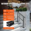 VEVOR Outdoor Handrail 165LBS Load Handrail Outdoor Stairs Aluminum Stair Handrail 36 x 35" Outdoor Stair Railing Transitional Range from 0 to 30�� St