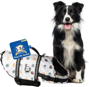 PAWS ABOARD Life Jackets (Color: Nautical, size: M)