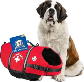 PAWS ABOARD Neoprene Life Jackets (Color: Red, size: XL)