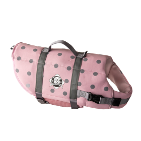 PAWS ABOARD Neoprene Life Jackets (Color: Pink/Gray/Silver, size: M)