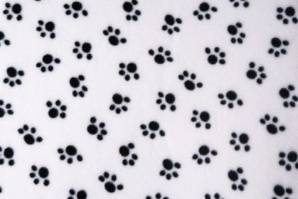 FidoRido Designer Fleece Covers (Color: White w/black paws)