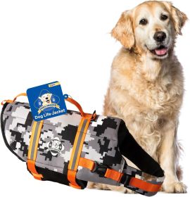 PAWS ABOARD Neoprene Life Jackets (Color: Camo/Orange, size: L)