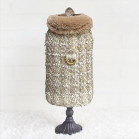 Annabella Dog Coat (Color: Gold Ore, size: LG)
