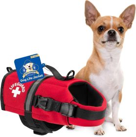 PAWS ABOARD Neoprene Life Jackets (Color: Red, size: XXS)