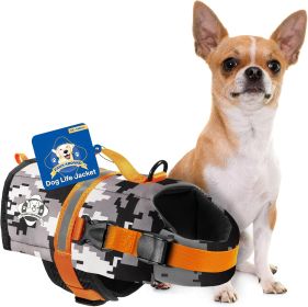 PAWS ABOARD Neoprene Life Jackets (Color: Camo/Orange, size: XXS)