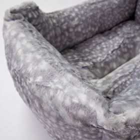 Cashmere Dog Bed (Color: Silver Fawn, size: SM)