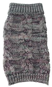 Royal Bark Heavy Cable Knitted Designer Fashion Dog Sweater (Size: X-Small)