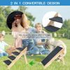 Wooden Dog Stairs/Steps - Foldable 4 Levels Pet Stairs & Ramp Perfect for Beds and Cars - Portable Dog/Cat Ladder Up to 110 Pounds