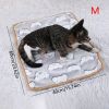 Warming Pet Pad Cartoon Paw Print Warm Bed Plush Sleeping Pad For Small Puppy Dogs