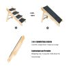 Wooden Dog Stairs/Steps - Foldable 4 Levels Pet Stairs & Ramp Perfect for Beds and Cars - Portable Dog/Cat Ladder Up to 110 Pounds