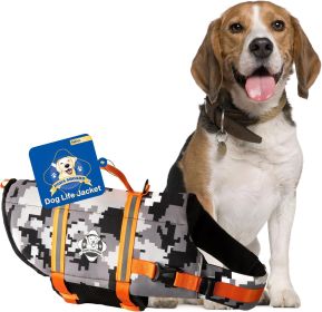 PAWS ABOARD Neoprene Life Jackets (Color: Camo/Orange, size: S)
