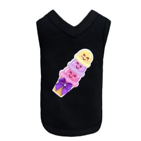 Sweet Savory Dog Tank (Color: Black, size: LG)